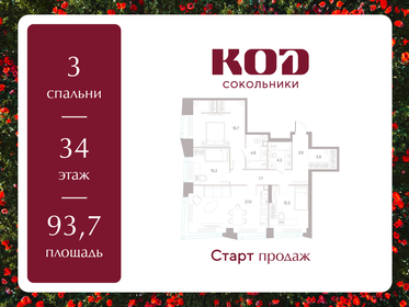 Квартира 93,7 м², 3-комнатная - изображение 1