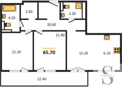 65,7 м², 3-комнатная квартира 8 475 300 ₽ - изображение 80