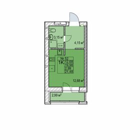 21,8 м², квартира-студия 4 750 000 ₽ - изображение 15