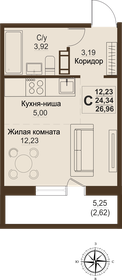 24,3 м², 1-комнатная квартира 2 665 230 ₽ - изображение 12