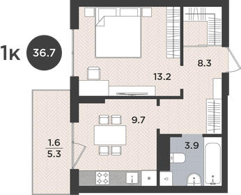 36,2 м², 1-комнатная квартира 4 400 000 ₽ - изображение 78
