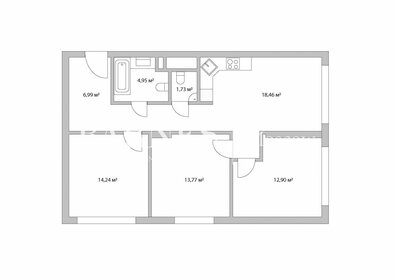 Квартира 81,5 м², 3-комнатная - изображение 1