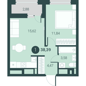 38,2 м², 1-комнатная квартира 4 910 000 ₽ - изображение 13