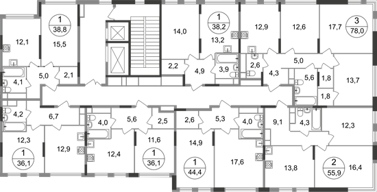 41,8 м², 1-комнатные апартаменты 8 650 000 ₽ - изображение 40