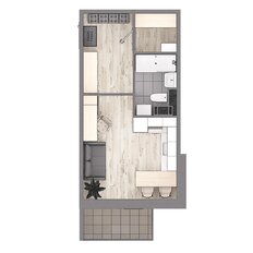 Квартира 28,4 м², студия - изображение 3