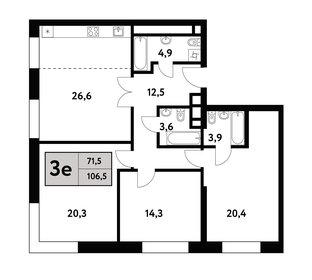 105,1 м², 4-комнатная квартира 35 543 908 ₽ - изображение 20