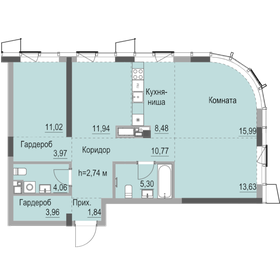 Квартира 92,6 м², студия - изображение 1