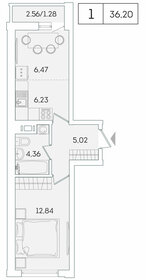 Квартира 36,2 м², 1-комнатная - изображение 1