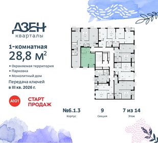 28,8 м², 1-комнатная квартира 9 952 308 ₽ - изображение 12