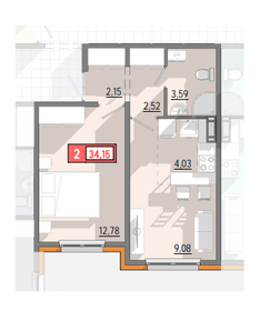 37,8 м², 1-комнатная квартира 2 690 000 ₽ - изображение 43