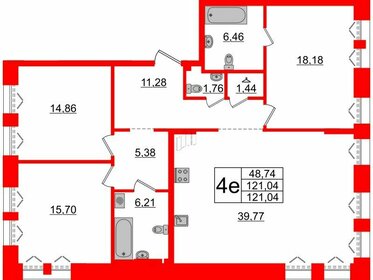 126,3 м², 2-комнатная квартира 59 730 000 ₽ - изображение 87