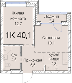 40,3 м², 1-комнатная квартира 8 093 700 ₽ - изображение 65