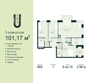 98,3 м², 3-комнатная квартира 14 415 000 ₽ - изображение 72