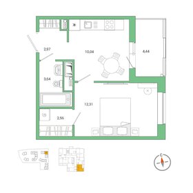 34,6 м², 1-комнатная квартира 5 850 000 ₽ - изображение 7