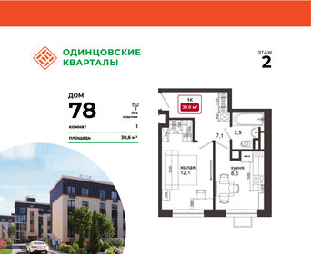 32,3 м², 1-комнатная квартира 7 112 000 ₽ - изображение 30