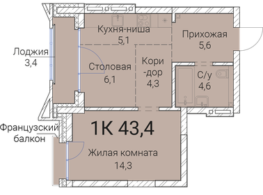 Купить однокомнатную квартиру в новостройке на улице Нейшлотский переулок в Санкт-Петербурге - изображение 1