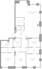 146,3 м², 3-комнатная квартира 337 000 000 ₽ - изображение 100