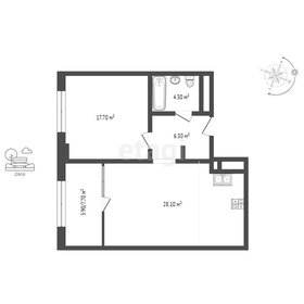 Квартира 56,9 м², 1-комнатная - изображение 1