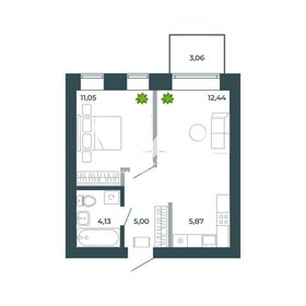 Квартира 38,5 м², 1-комнатная - изображение 1