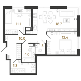 65,4 м², 2-комнатная квартира 18 000 000 ₽ - изображение 71