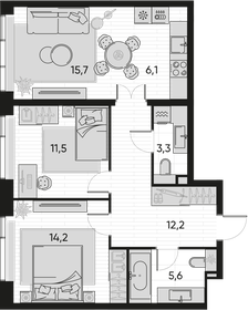 120 м², 3-комнатная квартира 35 900 000 ₽ - изображение 151