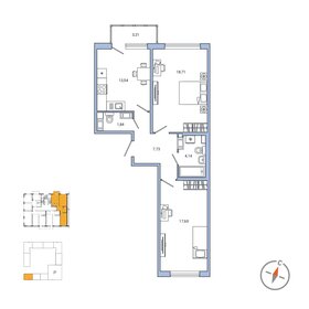 57,8 м², 2-комнатная квартира 7 200 000 ₽ - изображение 137