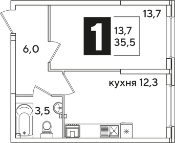 20 м², 1-комнатная квартира 4 070 000 ₽ - изображение 153