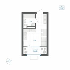 Квартира 22,8 м², студия - изображение 2