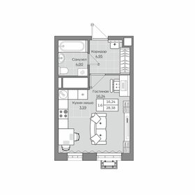 29 м², квартира-студия 6 000 000 ₽ - изображение 49