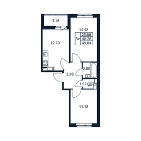 47,5 м², 2-комнатная квартира 7 970 888 ₽ - изображение 58