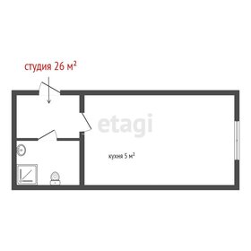 Квартира 26 м², студия - изображение 1