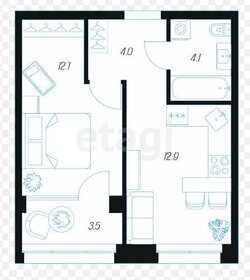 Квартира 37,2 м², 1-комнатная - изображение 1