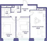 73,7 м², 3-комнатная квартира 21 500 000 ₽ - изображение 130