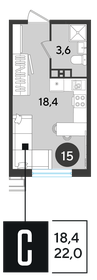 21 м², квартира-студия 3 600 000 ₽ - изображение 63