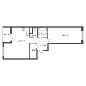 Квартира 55 м², 1-комнатная - изображение 1