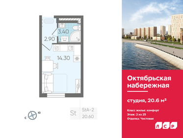 Квартира 20,6 м², студия - изображение 1