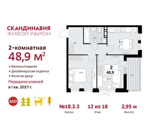 48,9 м², 2-комнатная квартира 13 454 274 ₽ - изображение 19