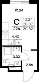 20,8 м², квартира-студия 3 429 999 ₽ - изображение 32