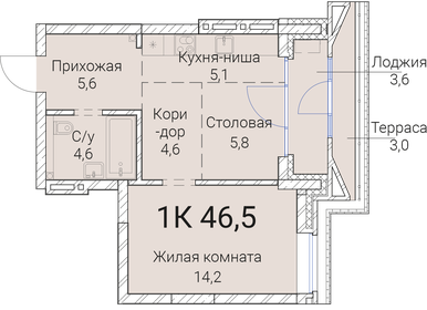 46,3 м², 2-комнатные апартаменты 6 750 000 ₽ - изображение 30