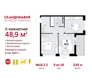 48,9 м², 2-комнатная квартира 13 454 274 ₽ - изображение 13