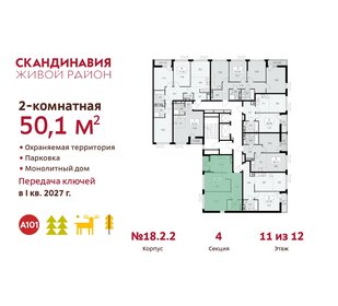 48,9 м², 2-комнатная квартира 13 792 988 ₽ - изображение 22