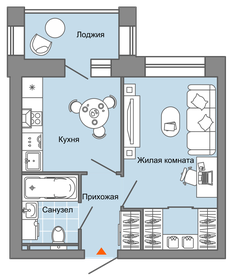 Квартира 32 м², 1-комнатная - изображение 1