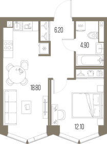 41,3 м², 1-комнатная квартира 20 517 840 ₽ - изображение 15