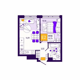 32,7 м², 1-комнатная квартира 3 567 570 ₽ - изображение 9