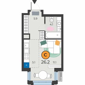 Квартира 26,2 м², студия - изображение 1