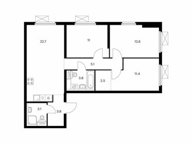 Квартира 76 м², 3-комнатная - изображение 1