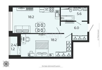 48,3 м², 2-комнатная квартира 7 297 378 ₽ - изображение 34