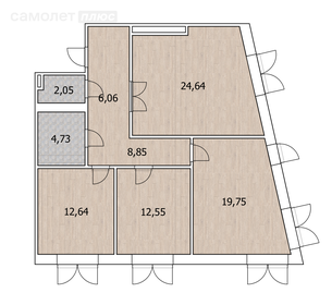 92,3 м², 3-комнатная квартира 15 499 000 ₽ - изображение 59