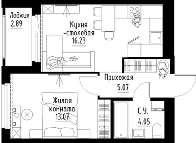 35 м², 1-комнатная квартира 6 000 000 ₽ - изображение 27