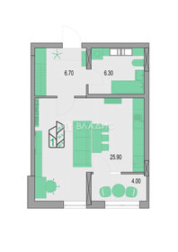 39,7 м², 1-комнатная квартира 8 088 000 ₽ - изображение 115